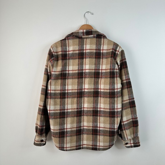 JCPenney Vintage Mens Plaid Flannel Button Up Shirt Long Sleeve Size Medium - Picture 7 of 8